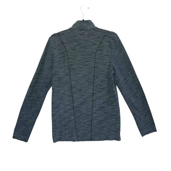 Under Armour Fitted Threadborne 1/4 Zip Heatgear Pullover Men's Sz S Gray - Picture 2 of 7